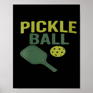 Póster Gráfico simple de pickle ball para mujeres
