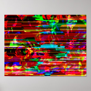 Póster Gráfico sintetizado modular horizontal abstracto