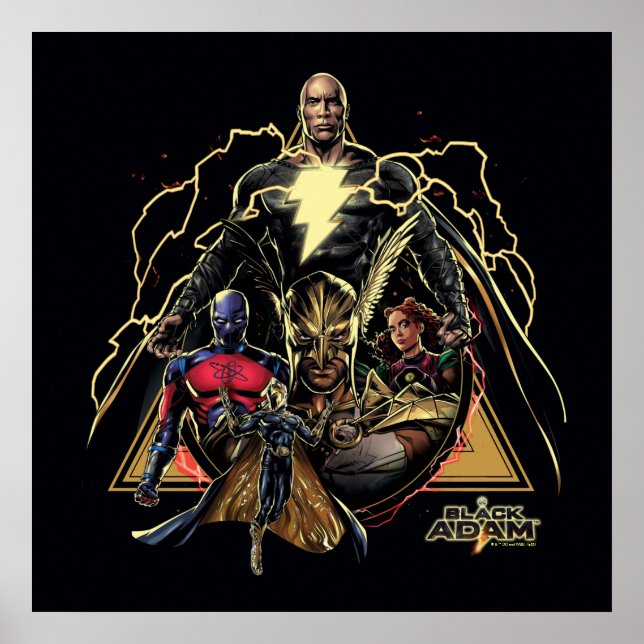 Póster Gráfico triangular Black Adam (Frente)