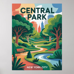 Póster gráfico vectorial de Central Park