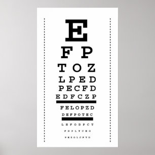 Póster Gráfico visual Snellen