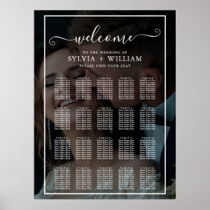 Póster Gráficos de asientos de Bodas de fotografía con ef