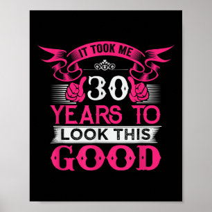 Póster Gráficos de citas divertidas de cumpleaños de 30 a