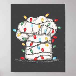 Póster Gráficos divertidos de Navidad para Chef amante de