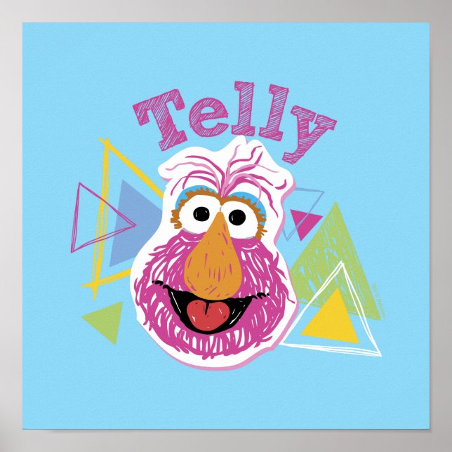 Póster Gráficos Divertidos de Telly Monster (Frente)