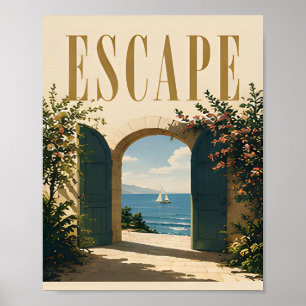 Póster Gráficos editoriales de lujo costero Escape