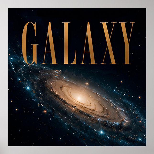 Póster Gráficos editoriales de lujo del espacio galáctico (Frente)