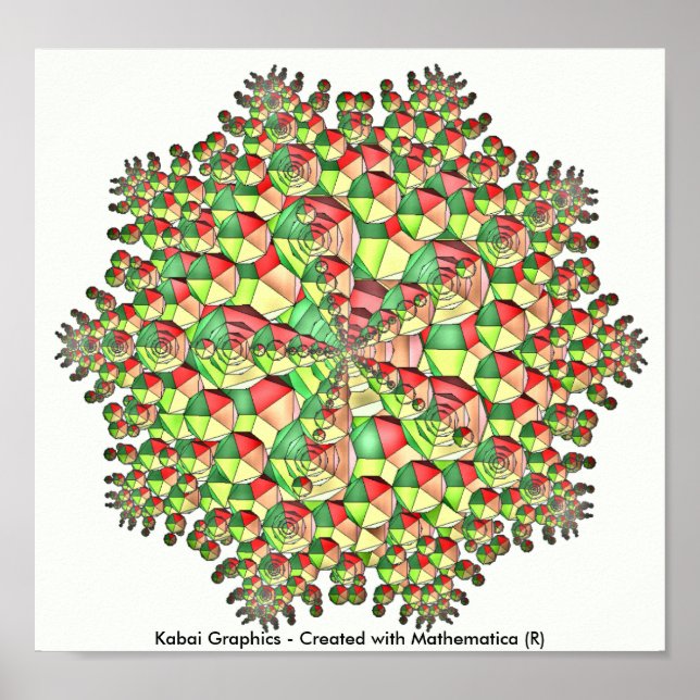 Póster Gráficos Kabai - Creados con Mathematica (R) (Frente)