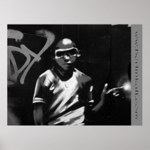 Póster Grafiti Boy black