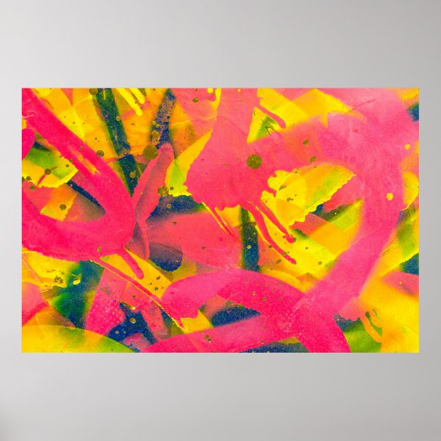 Póster Grafiti colorido. Artarta de calle abstracta de ci (Frente)