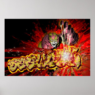 Póster Grafiti, cómic, Superhero