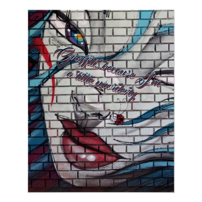 Póster Grafiti de chica asiática  (Anverso)