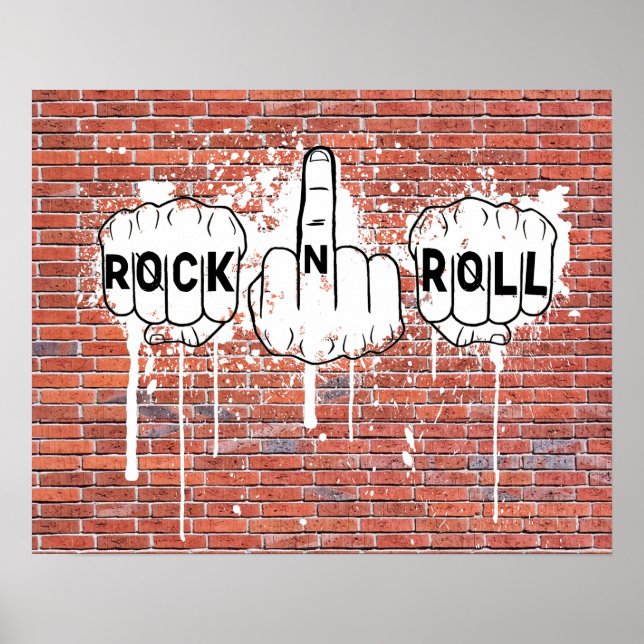Póster Grafiti de Rock-N-Roll (Frente)