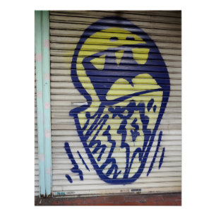 Póster Grafiti fotografiado en Shinjuku, Japón