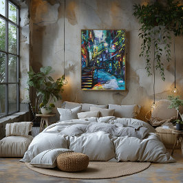 Póster Grafiti Urbano: Callejones de Color y Luz