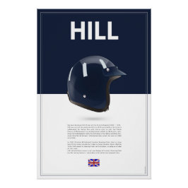 Póster Graham Hill Helmet