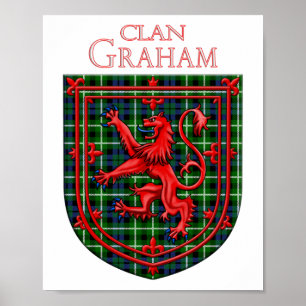 Póster Graham Tartan Scottish Plaid Lion Rampant