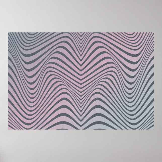 Póster Grainy psychedelic background. Zebra stripe patter (Frente)