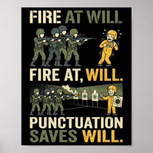 Póster Gramática Divertida Puntuación Humor Profesor de I