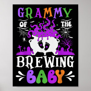 Póster Grammy De La Abuela Embarazada De Halloween