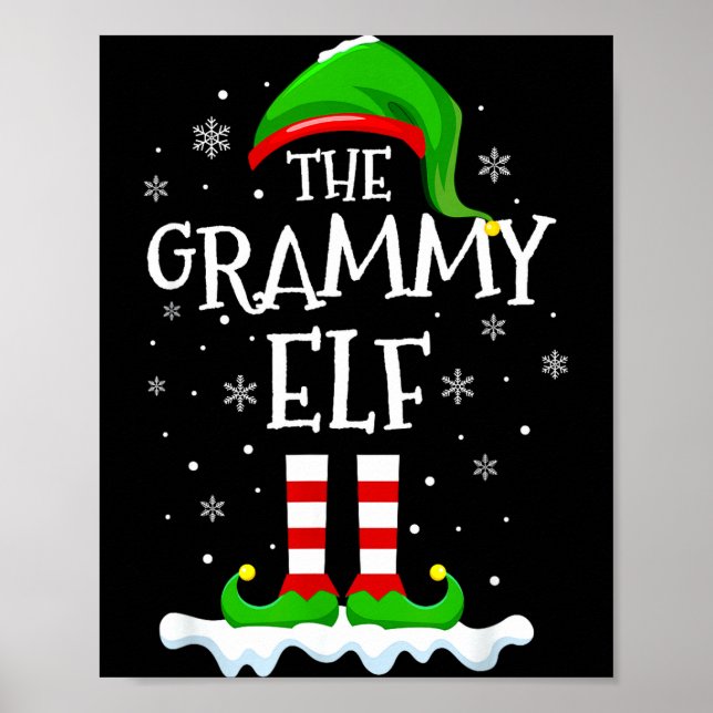 Póster Grammy Elf Squad Xmas Family Matching Group Christ (Frente)
