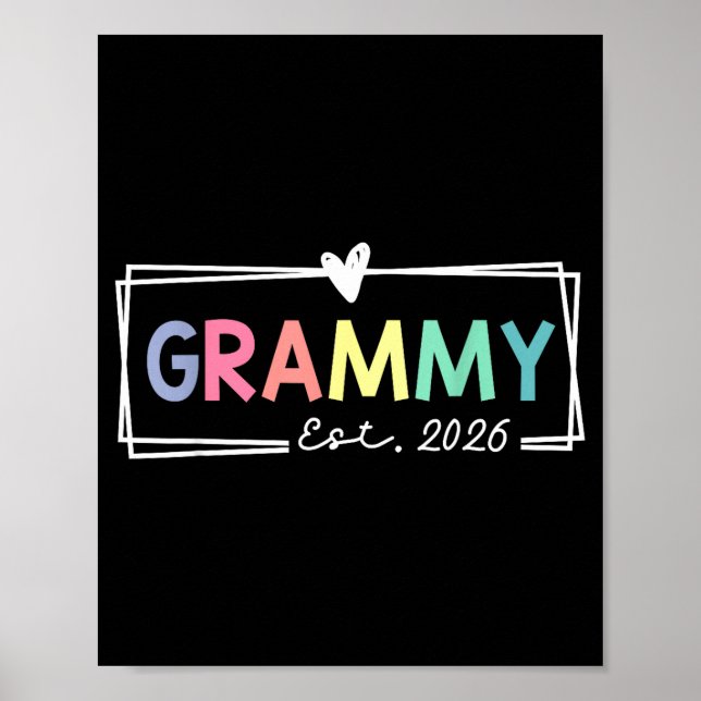 Póster Grammy Est 2026 Promoted To Grandma 2026 For Grand (Frente)