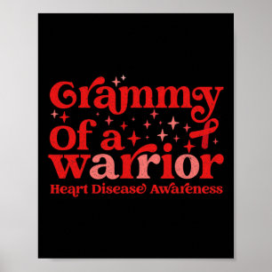 Póster Grammy Of A Warrior Heart Disease Awareness Red Ri