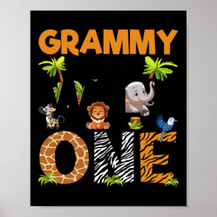 Póster Grammy Of Birthday Wild One Safari Boy Family