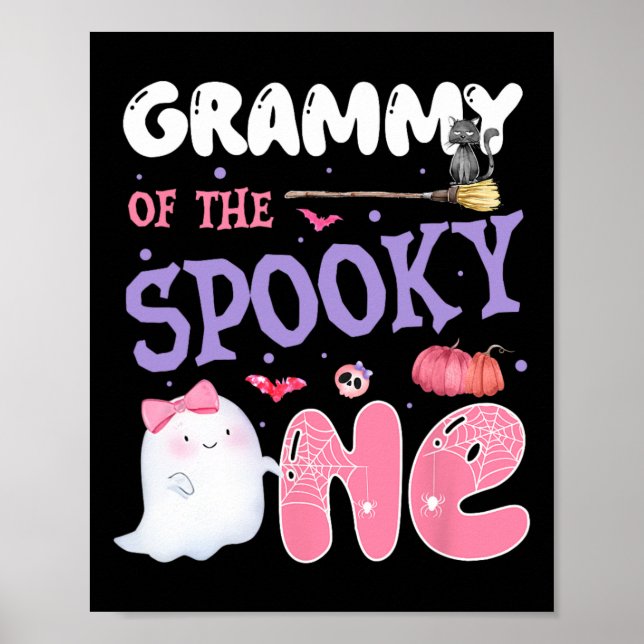 Póster Grammy Of The Spooky One Birthday Halloween Pi (Frente)