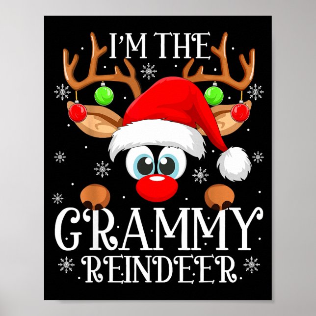 Póster Grammy Reindeer Christmas Family Matching Group Fu (Frente)