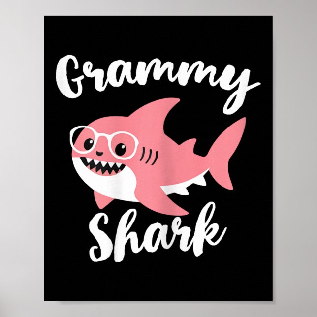 Póster Grammy Shark el Día de la Abuela (Frente)