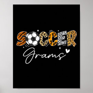 Póster Gramos de fútbol Amante del jugador de fútbol leop