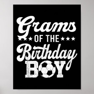 Póster Gramos Del Niño Cumpleañero Fútbol 1er Cumpleaños 
