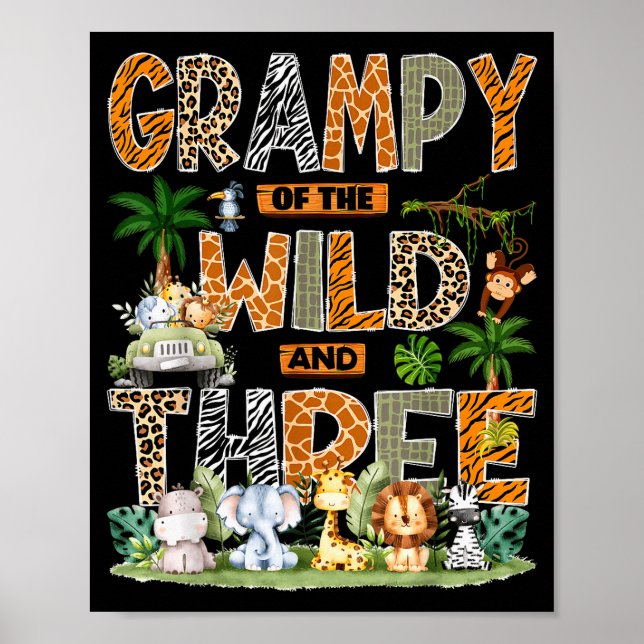 Póster Grampy Of The Wild &amp; Three Zoo 3rd Birthday Sa (Frente)