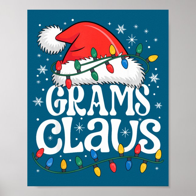 Póster Grams Claus Funny Xmas Christmas Grandma Holiday S (Frente)