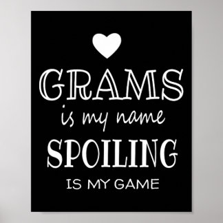 Póster Grams Es Mi Nombre Grams Grams Gráficos Regalos Pa