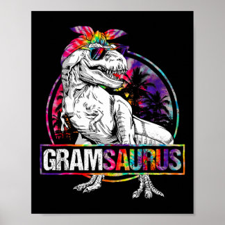 Póster Gramsaurus Dinosaur Gram Saurus Familia Coincidien