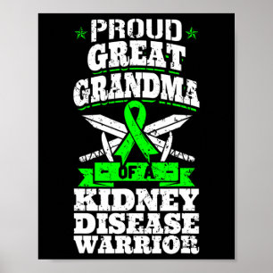 Póster Gran Abuela De Un Guerrero De La Enfermedad Renal