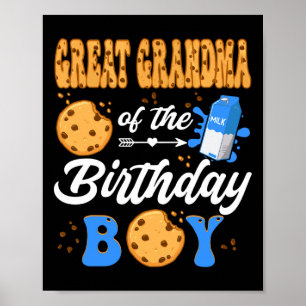 Póster Gran Abuela Del Niño De Cumpleaños Cookies De Lech