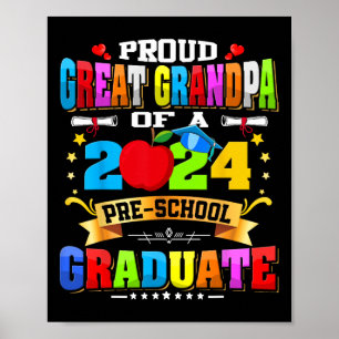 Póster Gran Abuelo De Una Familia Graduada Graduada Gradu