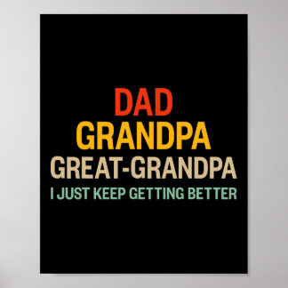 Póster Gran Abuelo Mejorando Vintage Para La Grasa Retro