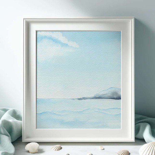 Póster Gran acuarela Ocean Art (Florida watercolors features seascape art by Victoria Grigaliunas )
