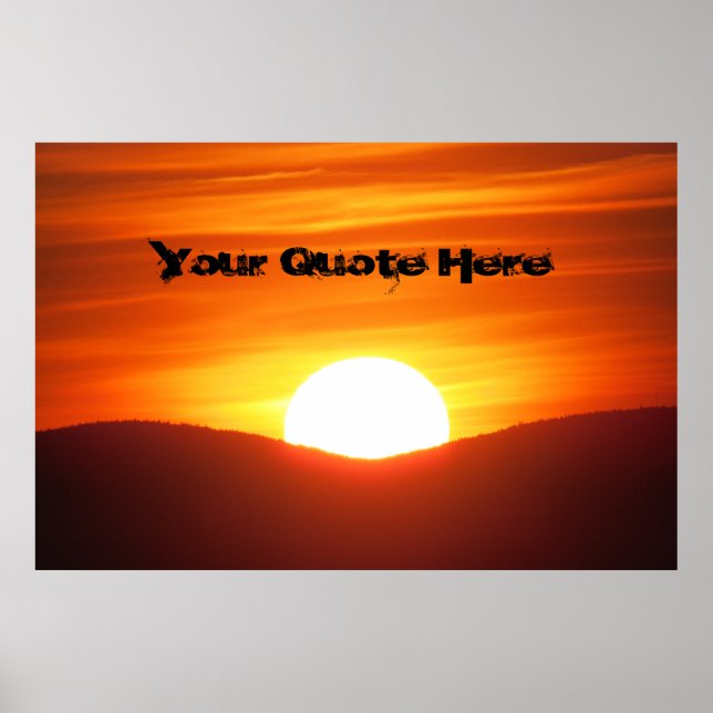 Póster Gran atardecer Naranja (Frente)