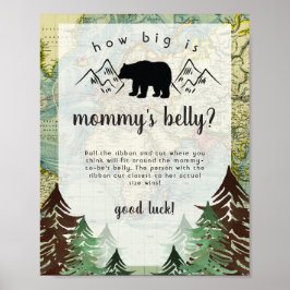 Póster Gran aventura vintage Mapa de ducha de bebé Juego