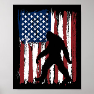 Póster Gran Bandera Americana Graciosa 4 De Julio Patriót
