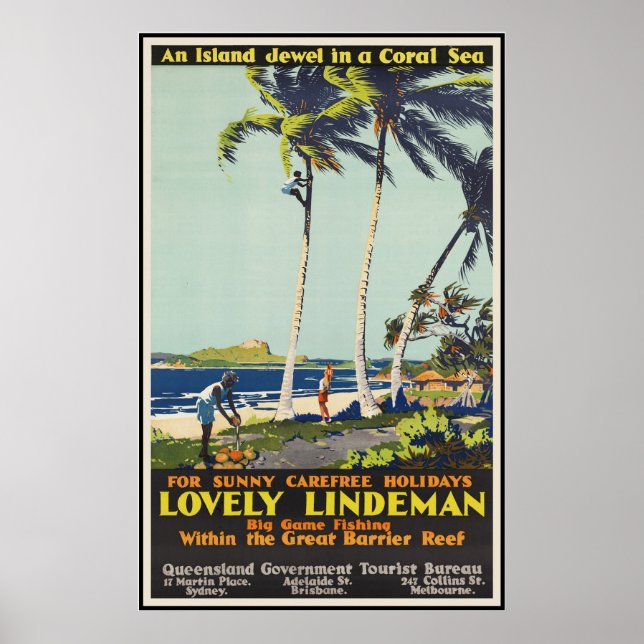 Póster Gran Barrera de Coral de Lindeman (Frente)