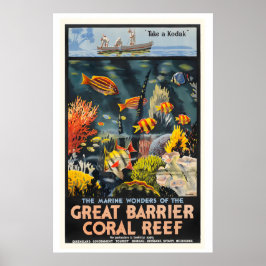 Póster Gran Barrera de Coral Queensland Australia
