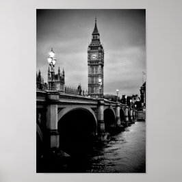 Póster Gran Ben Queen Elizabeth Tower Westminster Bridge