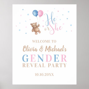 Póster Gran Bienvenida a la Fiesta de Revelación del Sexo