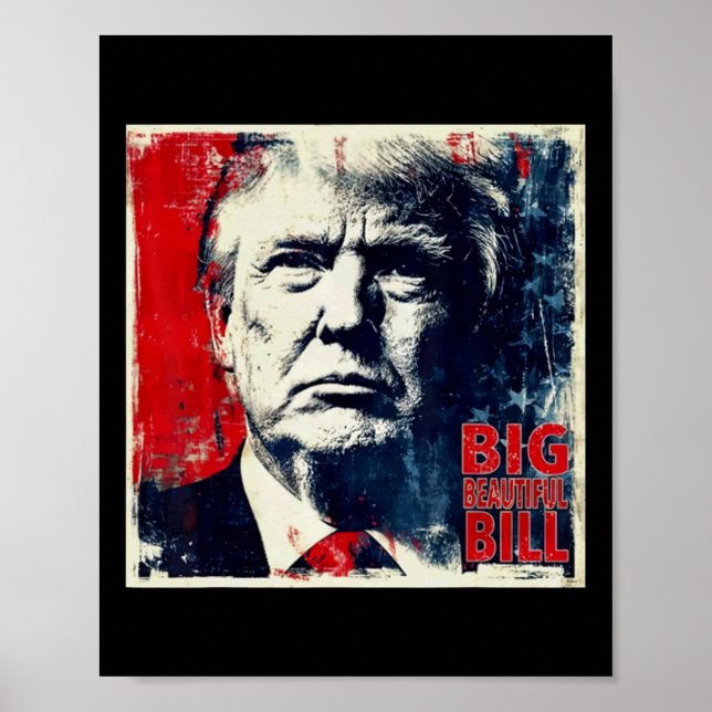 Póster Gran Bill Divertido Trump Hermoso (Frente)